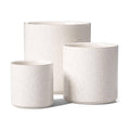 LE TAUCI 10+8+6 Inch Ceramic Pots for Plants, Indoor Planters with Drainage Hole and Plug, Modern Cylinder Flower Pots