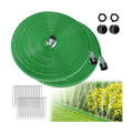 2 Pack 50ft Sprinkler Soaker Hose | Kink-free, Save Water, Flexible, Heavy Duty Three Tube Flat Watering Hose for