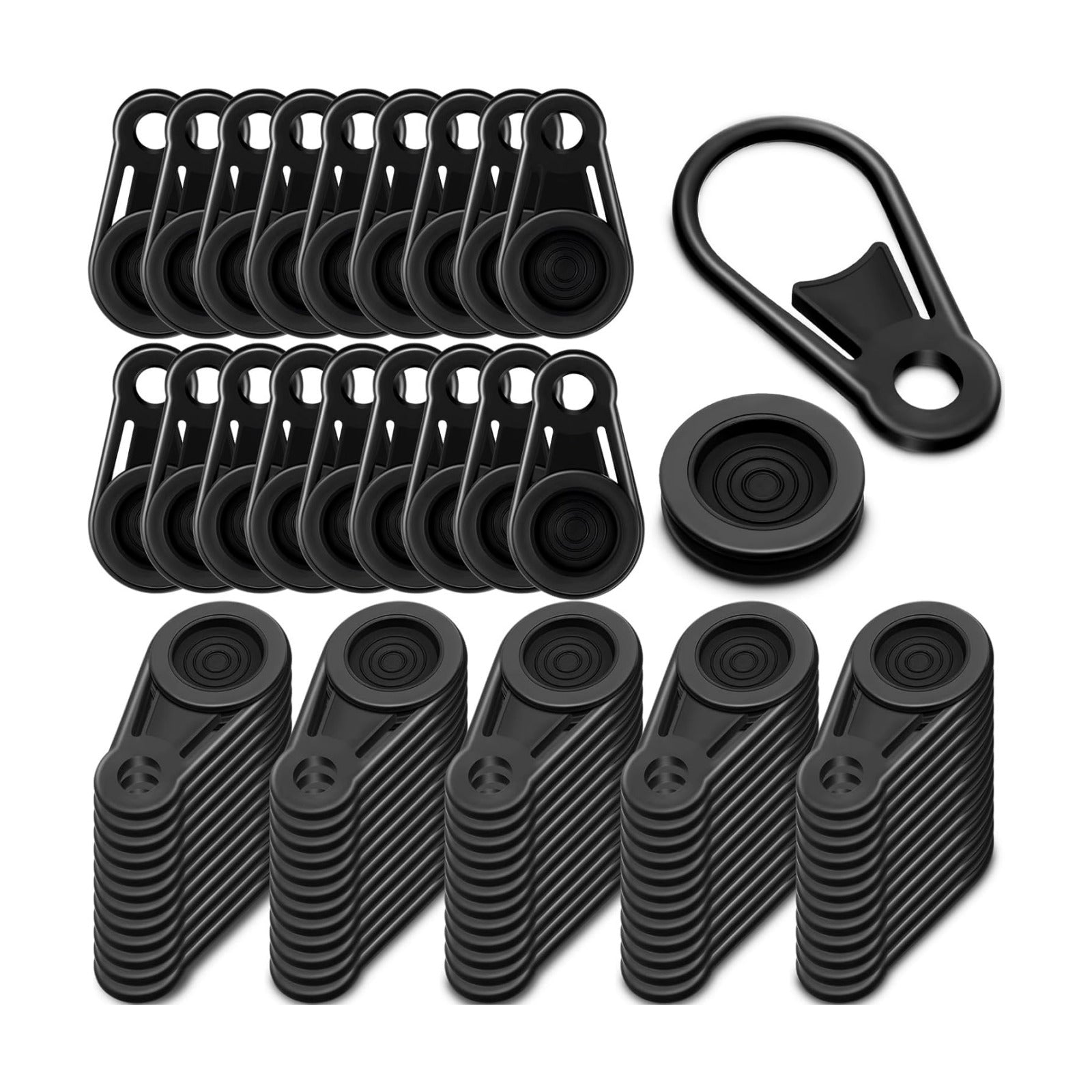 Tandefio 200 Pcs Heavy Duty Shade Cloth Clips Bulk Plastic Lock Sun Shade Clips for Garden Anti Bird Netting Fabric