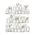 Mini Bud Vases Set of 32 As Wedding Centerpieces for Tables,Clear Bud Vases for Flowers,Small Flower Vases Suitable for Birthday Party,Anniversary,Wedding Reception,Baby Shower (Clear, 32PCS)