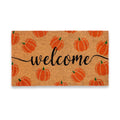 Pumpkin Door Mat 30x17 Inch, Fall Welcome Mat Coir, Halloween Doormat