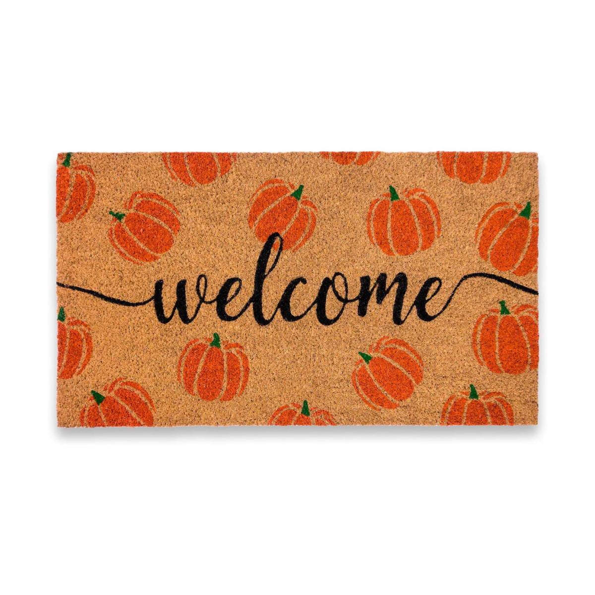 Pumpkin Door Mat 30x17 Inch, Fall Welcome Mat Coir, Halloween Doormat