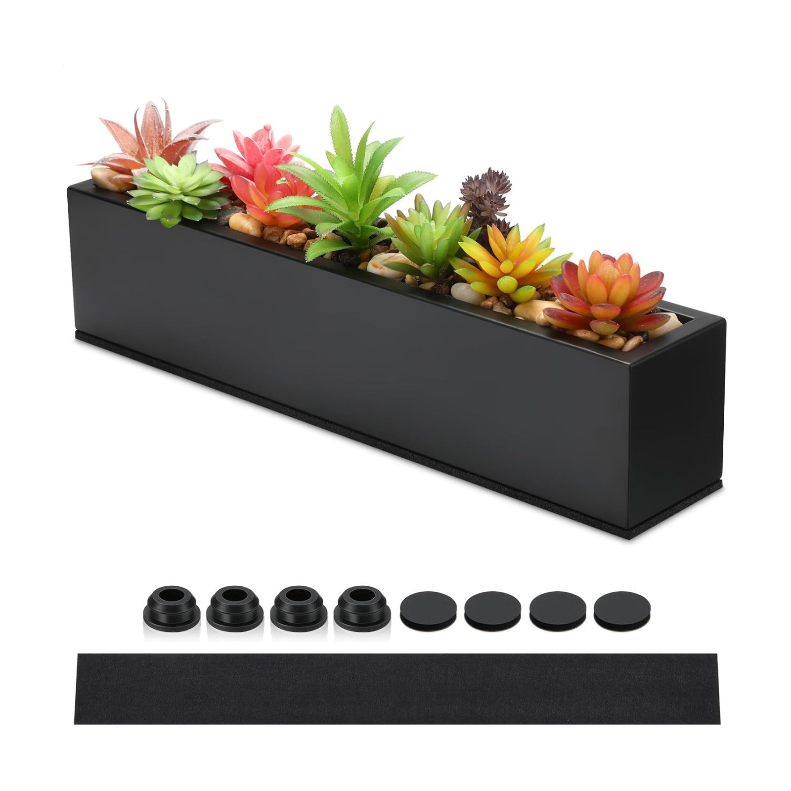 FillTouch Long Rectangular Planter Box | Rectangular Succulent PlanterRectangle Planter IndoorIndoor Window Sill Planter