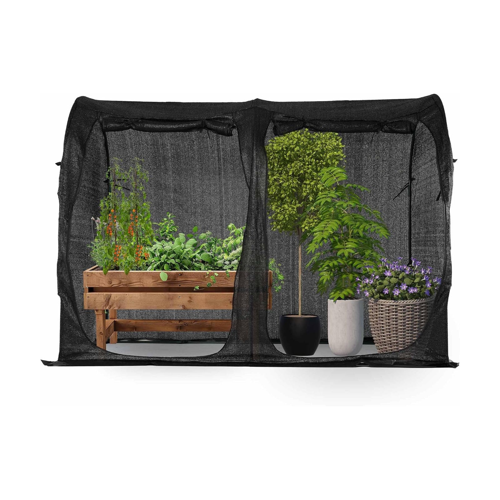 Large Tunnel 8.2'x4' Sunshade Cloth Gardening Net,Easy Set up 6FT Tall Crops Shade Net Cover, UV Resistant Plant 80%
