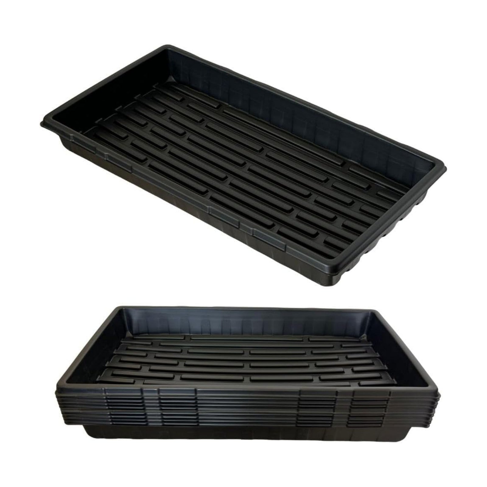 Standard 1020 Tray Sturdy Plant Growing Trays Plastic Seed Starter Tray for Microgreens Heavy Duty Seedling Trays No