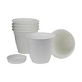 The HC Companies Eclipse Round Planter Pot, 8 Inch, White, 6-Pack