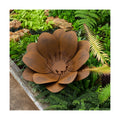 Metal Flower Garden Art, Outdoor Garden Decoration for Yard Lawn Patio, Bronze