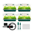 Seed Starter Tray with Grow Light, 192-Cell Seed Starter Kit, Seedling Starter Trays with Humidity Domes, Automatic