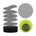 Ouligay 100pcs Flower Pot Hole Mesh Pad, 4 inch Rounds Plastic Mesh Sheet, Bonsai Bottom Grid Mat, Keep Soil from Flowing Away DIY Drainage Netting Pot