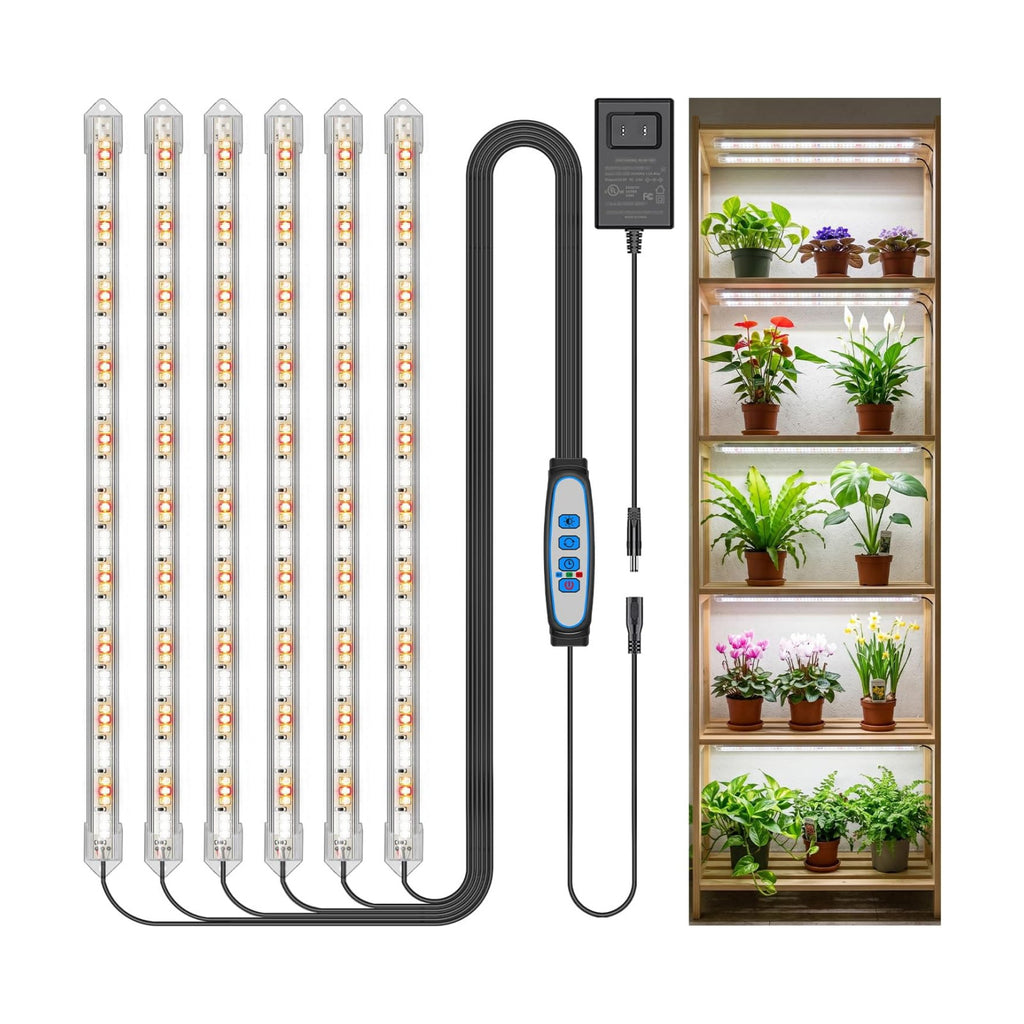 Kullsinss 16in Grow Light Strips for Indoor Plants, 6000K 24W Full Spectrum