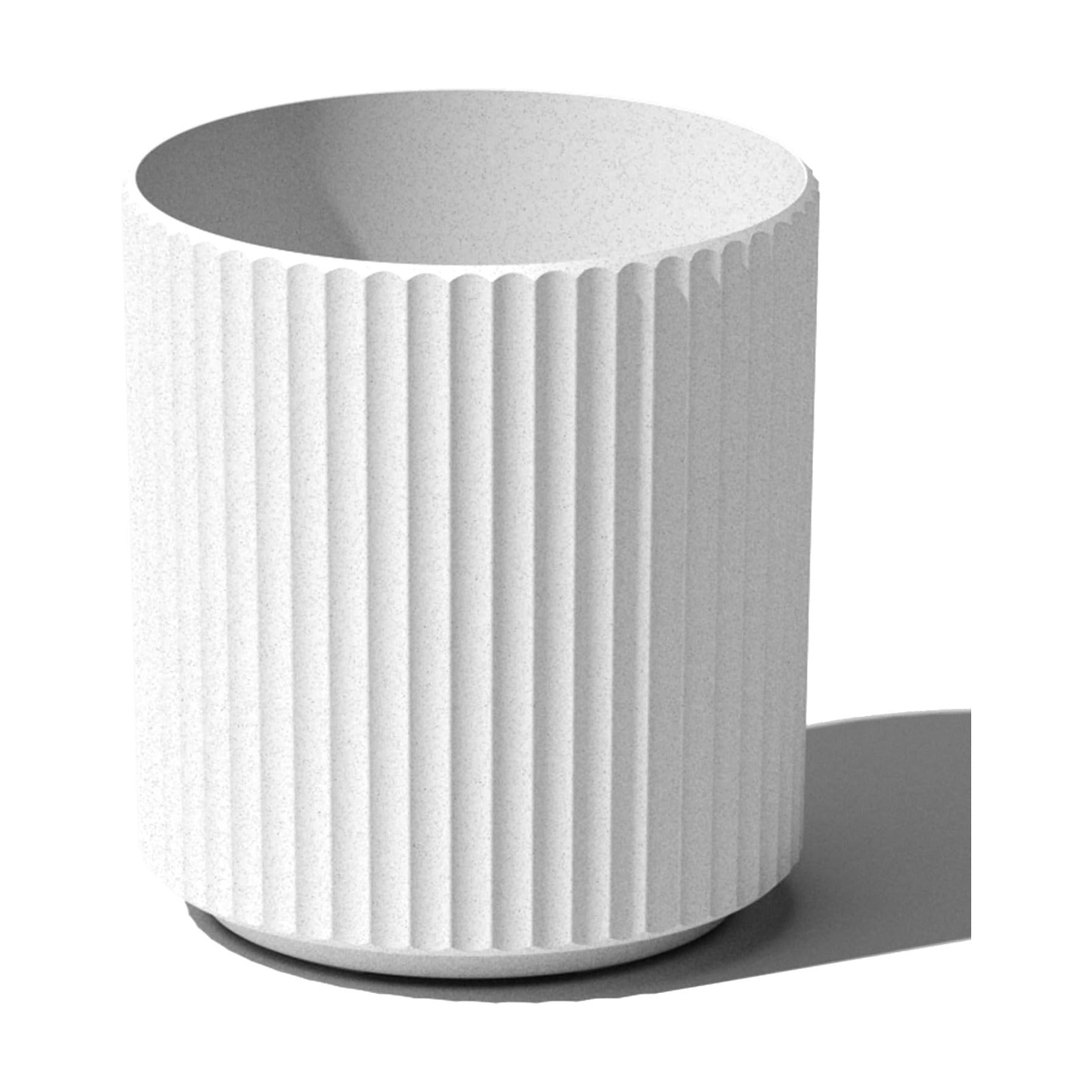 Veradek Demi Series Round Planter for Porch, Patio, Backyard | Durable Plastic-Concrete Material | Modern Décor for