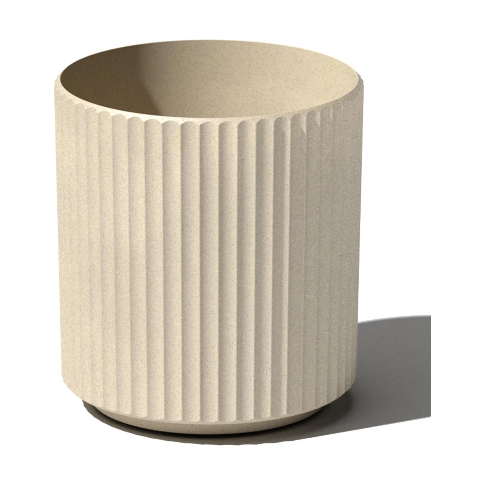 Veradek Demi Series Round Planter for Porch, Patio, Backyard | Durable Plastic-Concrete Material | Modern Décor for