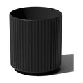 Veradek Demi Series Round Planter for Porch, Patio, Backyard | Durable Plastic-Concrete Material | Modern Décor for