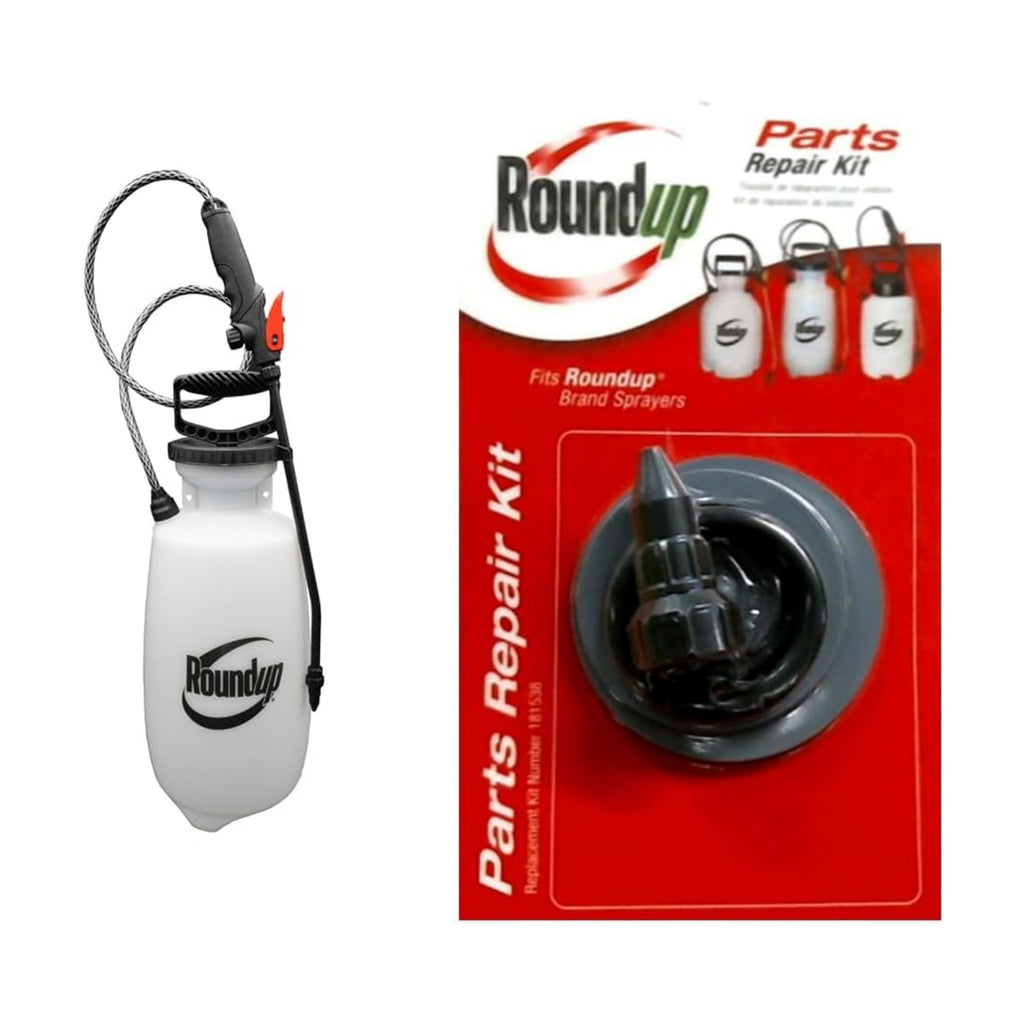Roundup 190260 2-Gallon Lawn and Garden Sprayer for Controlling Insects and Weeds or Cleaning Decks and Siding & 181538