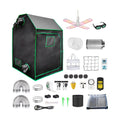 Grow Tent Kit Complete System High Reflective Mylar Indoor Grow Tent Hydroponics Growing Tent with Full Spectrum LED