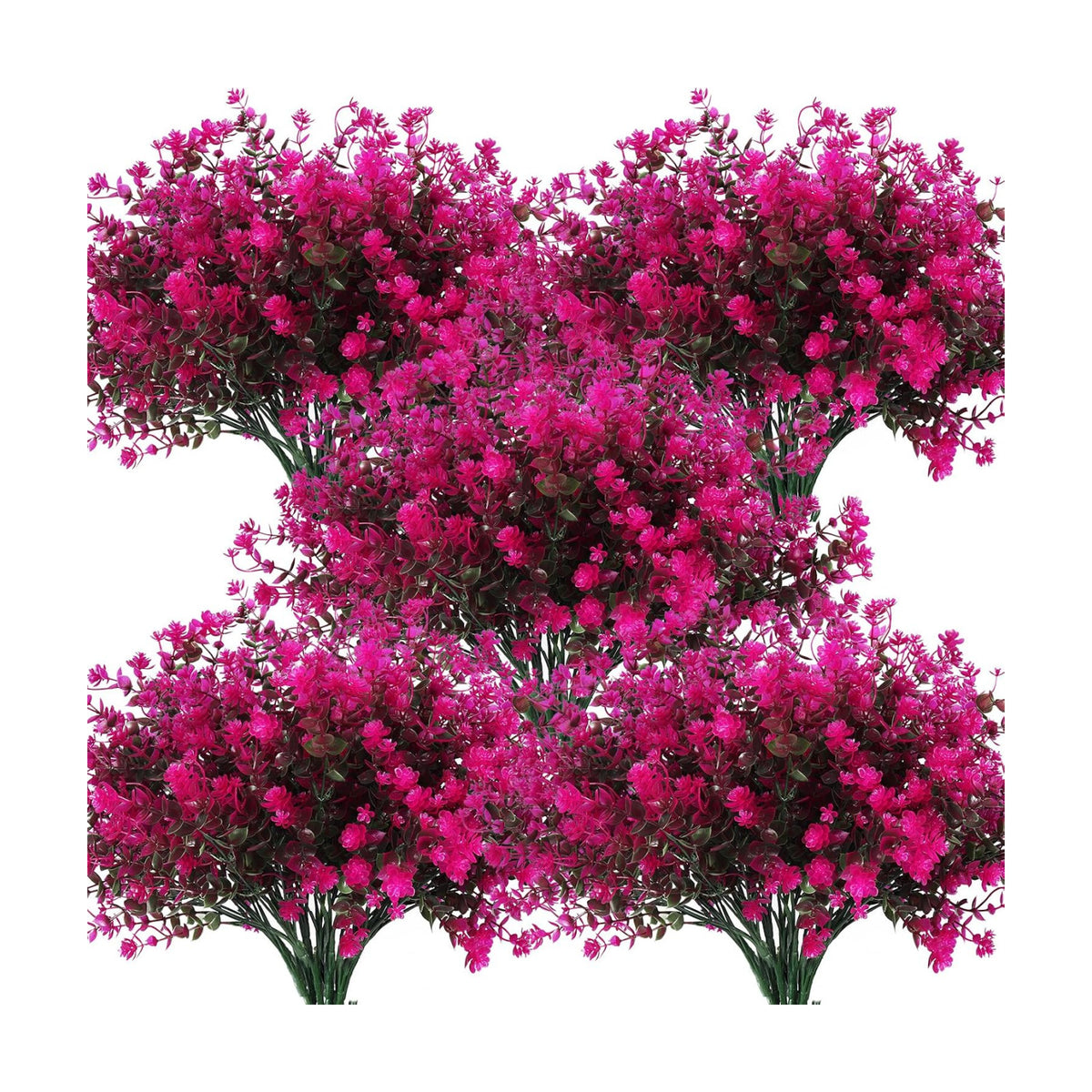 RECUTMS Boxwood Springs, Artificial Flowers Outdoor Fake UV Resistant Shubs