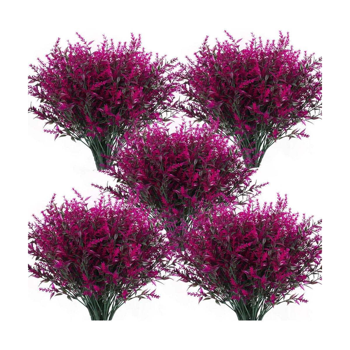 RECUTMS 36 Bundle Artificial Faux Plants Flowers Outdoor Spring Decoration