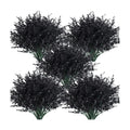 RECUTMS Black Artificial Flowers,Fake Outdoor UV Resistant Plants 36 Packs