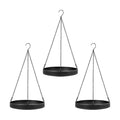 Plant Hanger Indoor, 3 Pack Black Metal Hanging Planters for Indoor Plants | Plant Hangers for Indoor Outdoor Plants