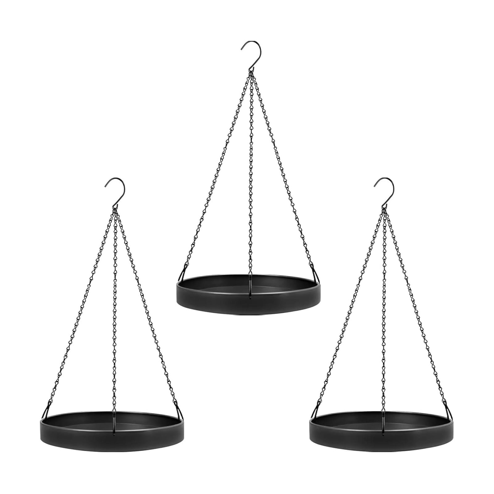 Plant Hanger Indoor, 3 Pack Black Metal Hanging Planters for Indoor Plants | Plant Hangers for Indoor Outdoor Plants