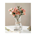 6 Inch Small Glass Vase, Irregular Clear Flower Vases for Centerpieces
