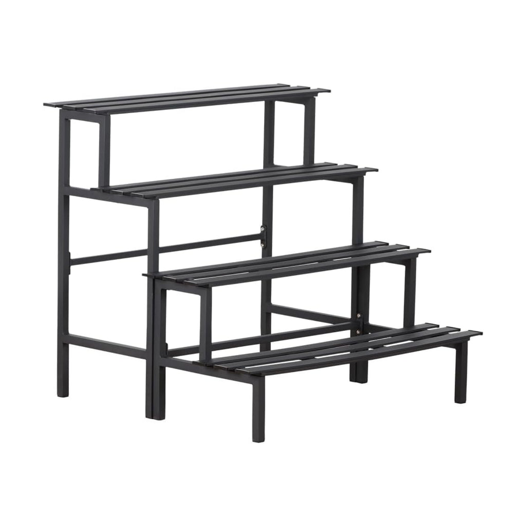 Aluminum Plant Stand Indoor & Outdoor Flower Rack 4-Tier | Outdoor Ladder Display Shelf for Plants - Sturdy