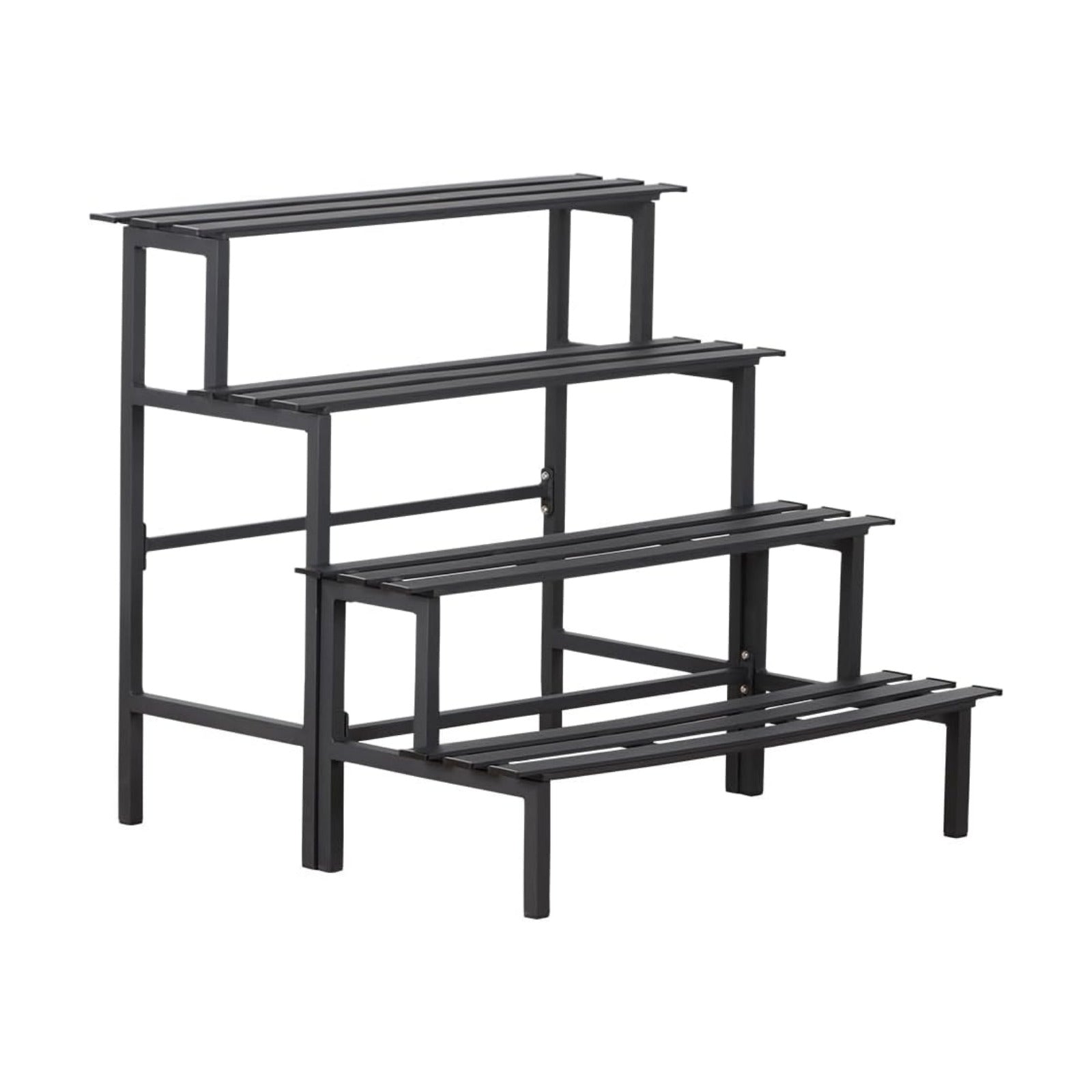 Aluminum Plant Stand Indoor & Outdoor Flower Rack 4-Tier | Outdoor Ladder Display Shelf for Plants - Sturdy