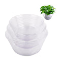 18 Pcs Clear Plastic Plant Saucers for Flower Pots(6, 8, 10 Inch) | Clear Deep Drip Trays, Thickened Saucers for Pots