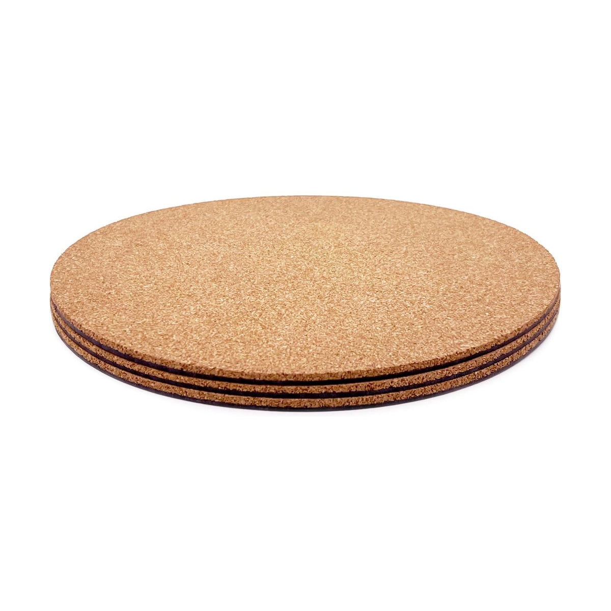 Cork Plant Coasters, Double Layers Cork Plant Mats, 10 Inch, 3 Pcs
