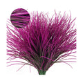 RECUTMS 12 Bundles Artificial Grass Fake Grass Plants Outdoor UV Resistant