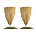 Agfabric Burlap Plant Covers Freeze Protection, 63in x 48in Warm Plant Frost Blankets with Drawstring, Reusable Frost