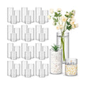 Nuogo 36 Pcs Plastic Cylinder Vases for Centerpieces 4''/6''/8'' Modern
