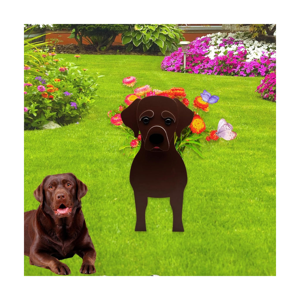 Chocolate Labrador Dog Planter Pots, Animal Shaped Flower Pot | Cute Plant Gift for Women and Pet Lovers, Indoor