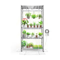 Barrina CX3Z Indoor Greenhouse with Grow Light 4-Tier 108W 35.4x13.8x70.9IN | 3PCS 3FT 5000K Plant Growing Lamps