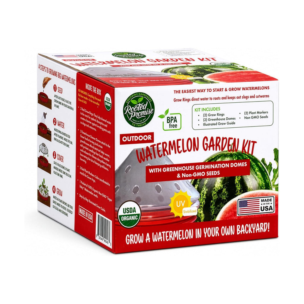 Kids Watermelon Garden Kit – Grow Your Own Watermelons from Seeds with Greenhouse Germination Domes & Grow Rings