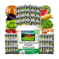 100 Seed Packets, 50 Varieties: Ultimate Seed Vault for Home Food Security & Abundant Gardens by B&KM Farms