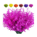 RECUTMS 8Pc Artificial Faux Plant Outdoor Spring Pure Eucalyptus Decoration