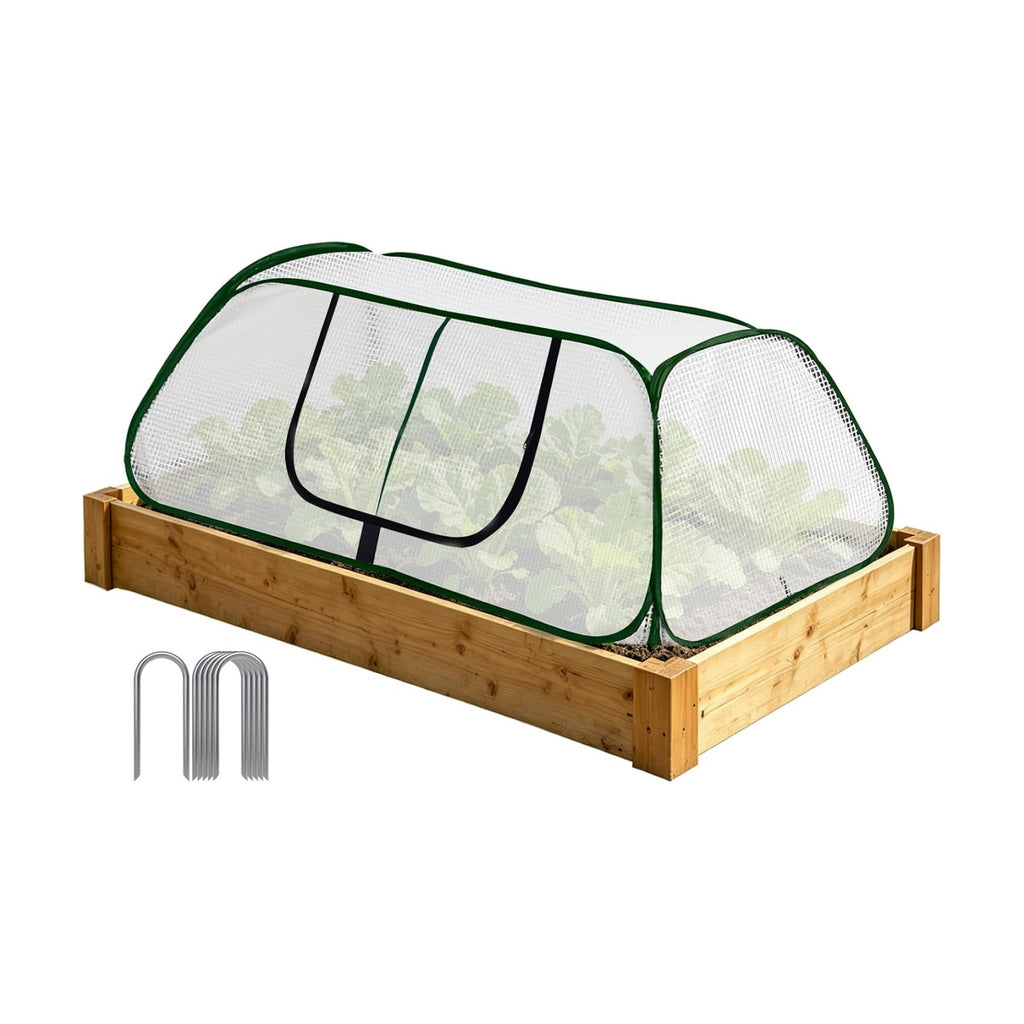 Garden Rows Accelerator Plants Cover-Garden Greenhouse with Roll-up Zipper Door,Thicker PE Cover for Indoor Outdoor