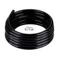 3/4" id - 25 ft Black Vinyl Tubing Flexible PVC Irrigation Hose & 2 Clamps | Hybrid Hose Transfer Water Fuel Gas for