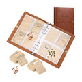 Garden Seed Storage Organizer Binder - 150 Resealable Seed Envelopes Brown Shell with 40 Sheet Protectors for Efficient