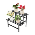 Dipion 2 Tier Metal Plant Stand Outdoor Indoor,Ladder Plant Shelf,Black | Weight Capacity 240 lbs Heavy Duty,26"L x