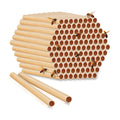 Tinideya 250 Pcs Phragmite Reed Mason Bee Tubes Set Bee Hotel Nest Box Pollinator Bee Box for Mason Bee Houses Natural