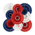 BEISHIDA Honeycomb Round Paper Fans Red White Blue Hanging Party Decoration