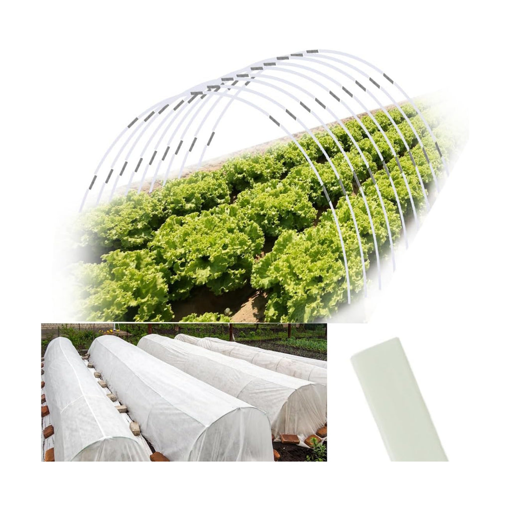 Greenhouse Hoops 60pcs, Sunwuk Garden Hoops for 1-3.5ft Wide Raised Bed, 15 Sets of 5.6ft Long Super Bendable