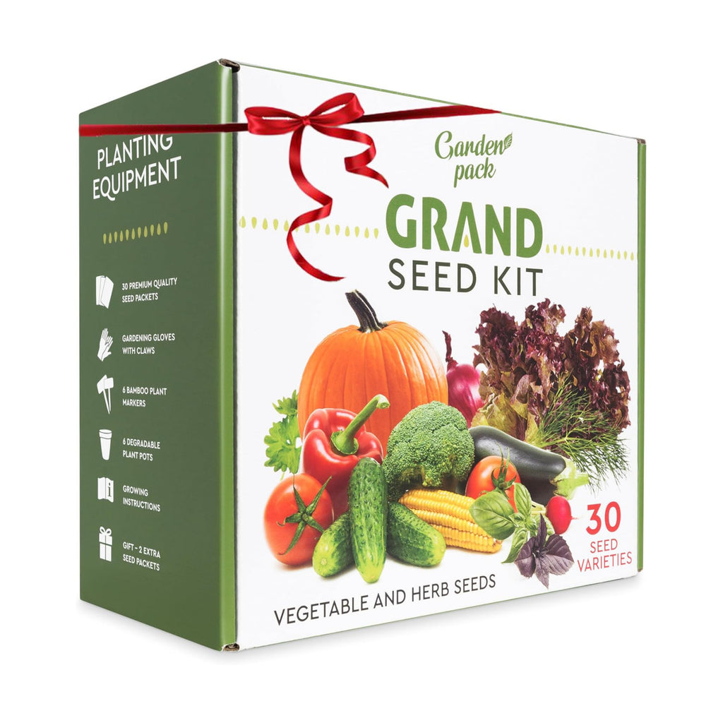 30 Vegetable Seeds Variety Kit - Over 15000 Seeds for Planting Vegetables & Herbs, Premium Garden Seeds Gift Box