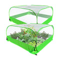 Pop Up Garden Mesh Plant Cover 2Pcs Outdoor Plant Protector Mesh Plant Enclosure Raised Bed Garden Bird and Pest