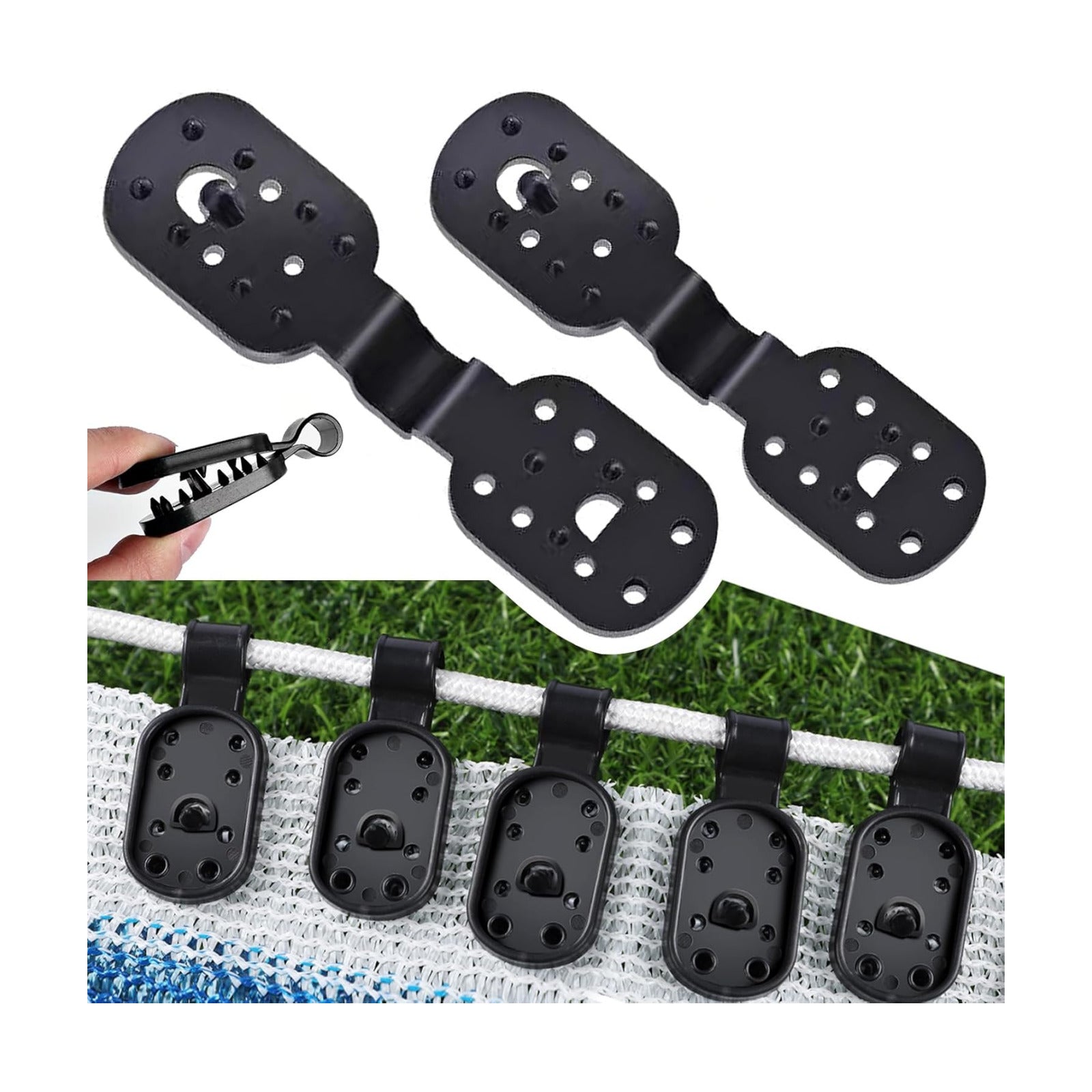 200Pcs Shade Cloth Clips, Black Plastic Heavy Duty Sun Shade Clips for Sun Shade Net, Gardening Shade Cloth, Anti Bird