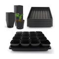 80Pcs 2.5inch Square Nursery Pots with 5Pcs Seed Starting Trays, Seed Starter Tray Kit, Seeds Starting Germination