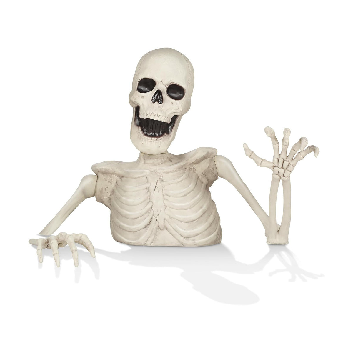 BOO BOX 35" Groundbreaking Skeleton - Outdoor Halloween Decorations for Porch or Yard