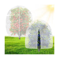 OZMI 2 Pack Bird Netting for Garden, 8 x 8 FT Blueberry Bush Netting Cover with Zipper, Drawstring Reusable Mesh Plant